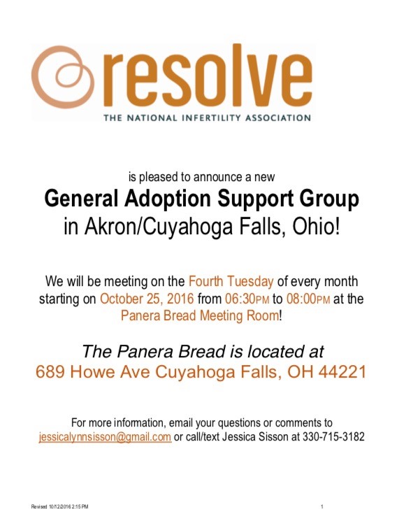 RESOLVE: The National Infertility Association to offer a local, peer led support group!
