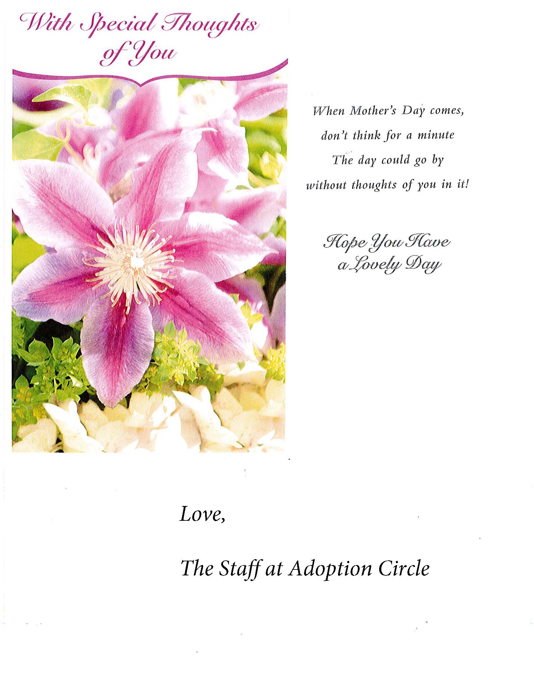 Happy Mother's Day from your friends at Adoption Circle