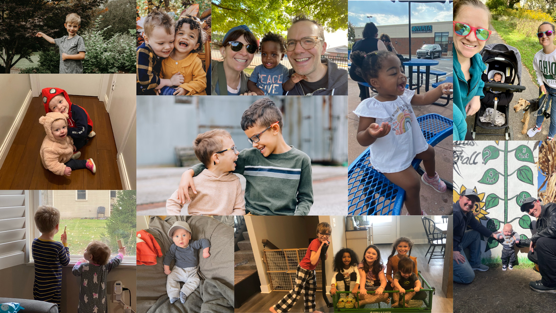 Collage of Adoptive Families and Children