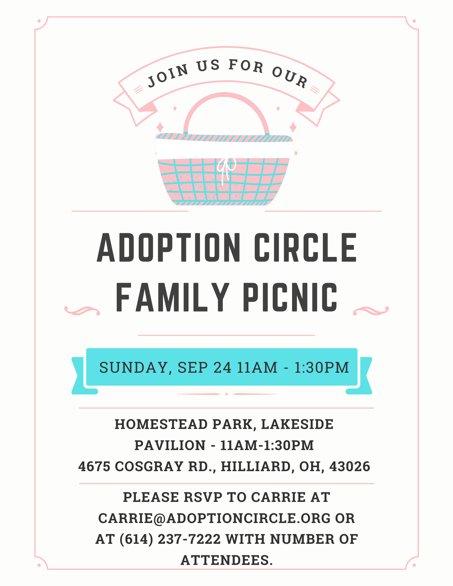 adoption circle picnic flyer #1